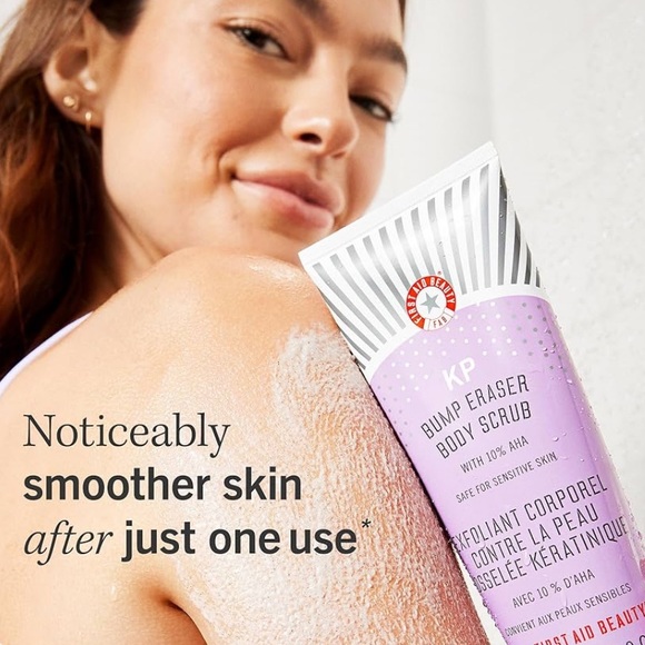 NWT First Aid Beauty KP Bump Eraser Body Scrub Exfoliant with 10% AHA – 8 oz - Picture 2 of 6